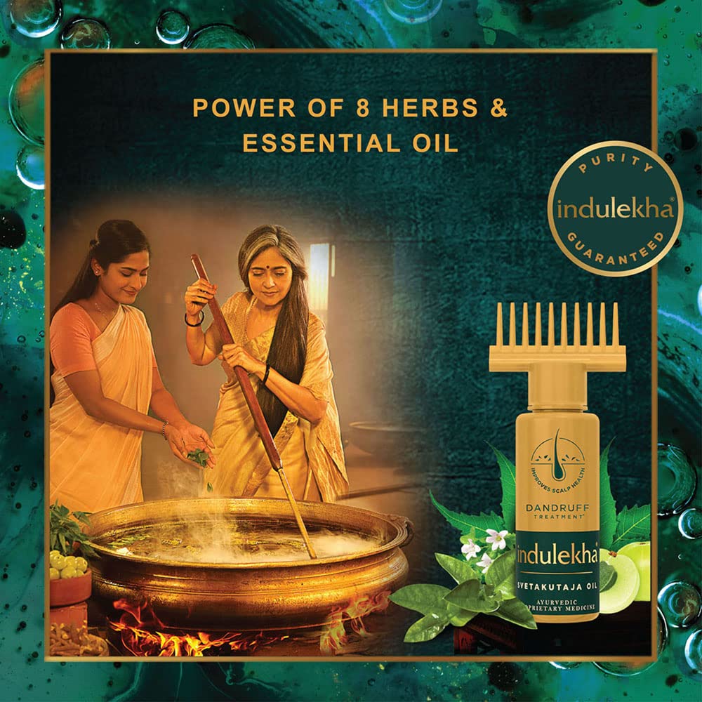 Indulekha Svetakutaja Oil|Ayurvedic Medicinal oil for dandruff treatment|100% Ayurvedic Oil|100ml