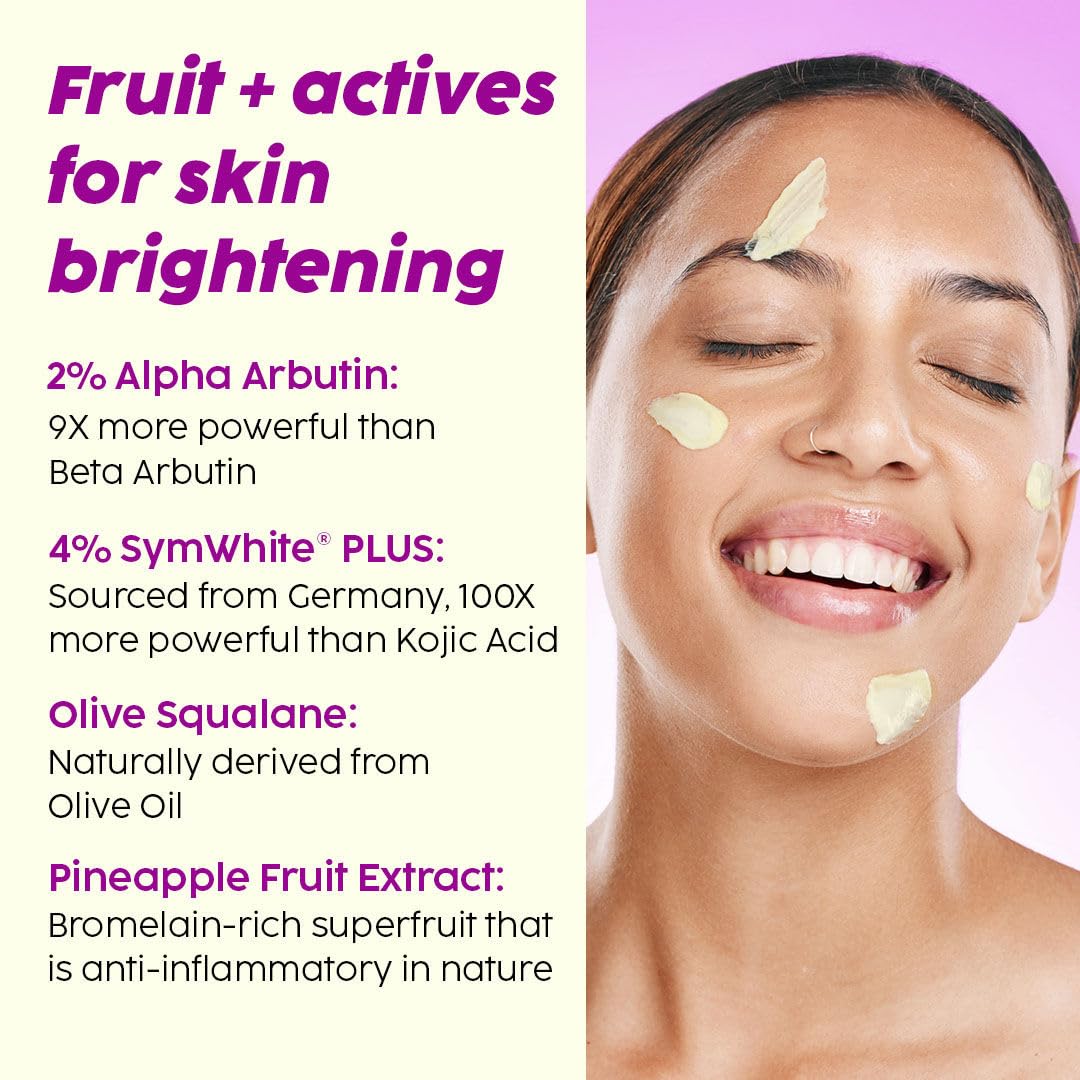 PLIX - THE PLANT FIX Skin Depigmentation Pineapple Face Cream For Women & Men|Hyperpigmentation,Tan Removal & dark Spot Corrector|With Alpha Arbutin & SymWhite PLUS For Radiant & Even Toned Skin|50 g