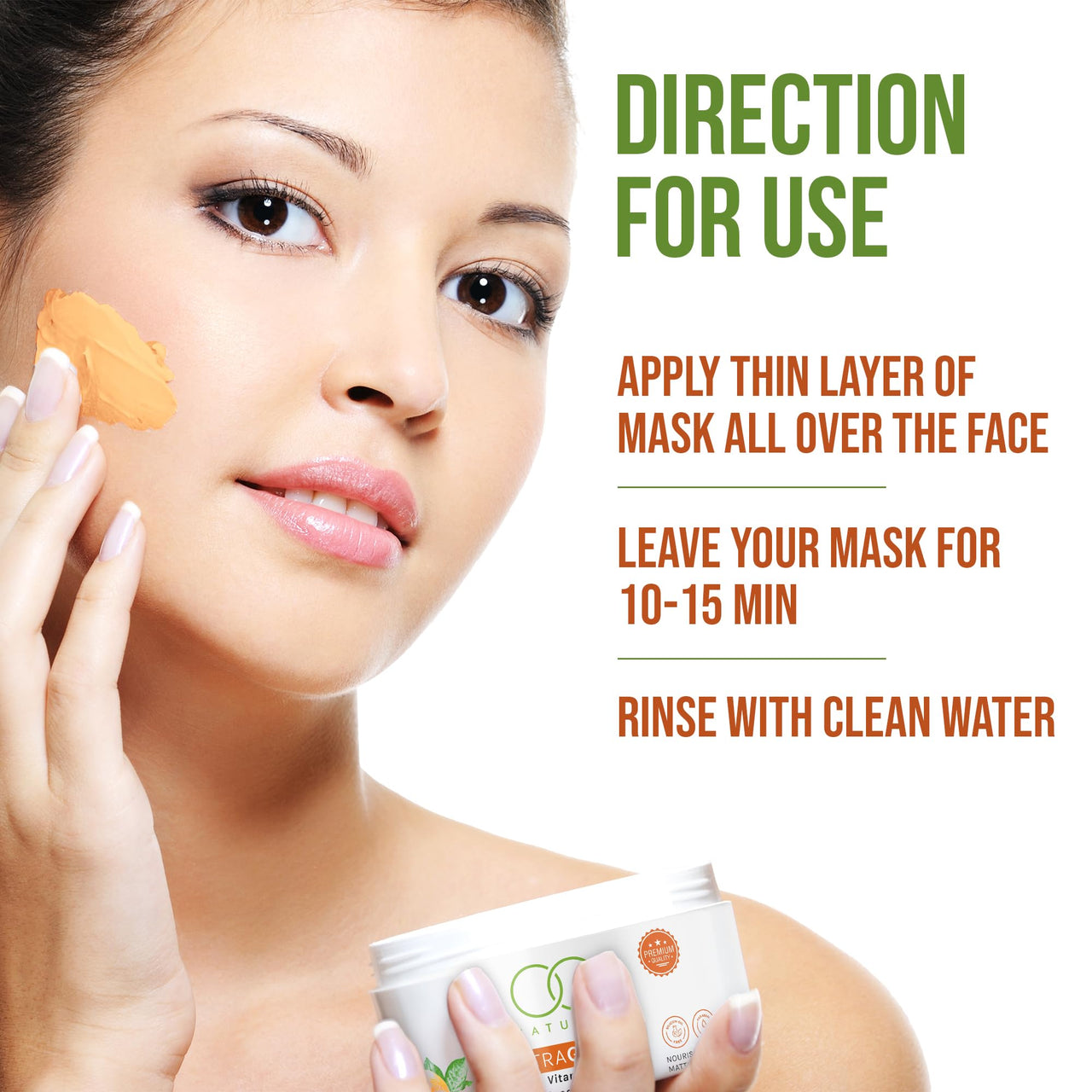 OG BEAUTY Natural CitraGlow Vitamin C Face Mask | Enriched with Vitamin C | Powerful Antioxidants for Age-Defying Radiance | Suitable for All Skin Types | 125 GM
