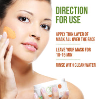 OG BEAUTY Natural CitraGlow Vitamin C Face Mask | Enriched with Vitamin C | Powerful Antioxidants for Age-Defying Radiance | Suitable for All Skin Types | 125 GM