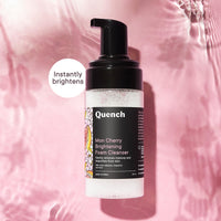 Quench Brightening Foam Cleanser with Cherry Blossom Radiance | Korean Face Wash for Glowing Skin | Removes Makeup, Dirt & Impurities | Brightens Dull Skin | Made in Korea (100ml)