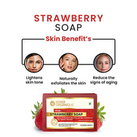 Khadi Organique Handmade Natural Strawberry Soap Set of 3