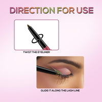 RENEE Holographic Crayon Eyeliner, Smudge-Proof,Shimmery Finish & Long-Lasting, Easy Glide & Quick-Drying Formula With Monochrome Effect, Intense Color Pay-Off, Infused With Vitamin E, 05 Mars, Pink