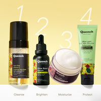 QUENCH BOTANICS Quench Vitamin C Glow Boost Face Serum with 5% Ethyl Ascorbic Acid | Brightening Serum for Dark Spots & Uneven Skin Tone | Highly Stable & Non Irritating | Made in Korea (30ml)