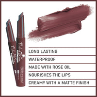 Forever52 Daily Life Velvet Rose Matte Long-Lasting Crayon Lipstick (Enriched With Rose Oil) Hydrating Lip Color Bold and Silky Finish Look (Coffee Brown)