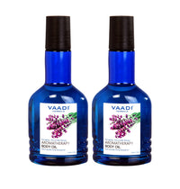 Vaadi Herbals Aromatherapy Body Oil, Lavender and Almond Oil, 110ml x 2
