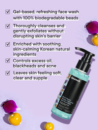 Quench Gentle Cleansing Gel Face Wash with Salicylic Acid & Birch Juice Enzymes | Gently Exfoliates with Biodegradable Beads for Smooth, Clear Skin | Brightens & Hydrates Skin | Made in Korea (100ml)