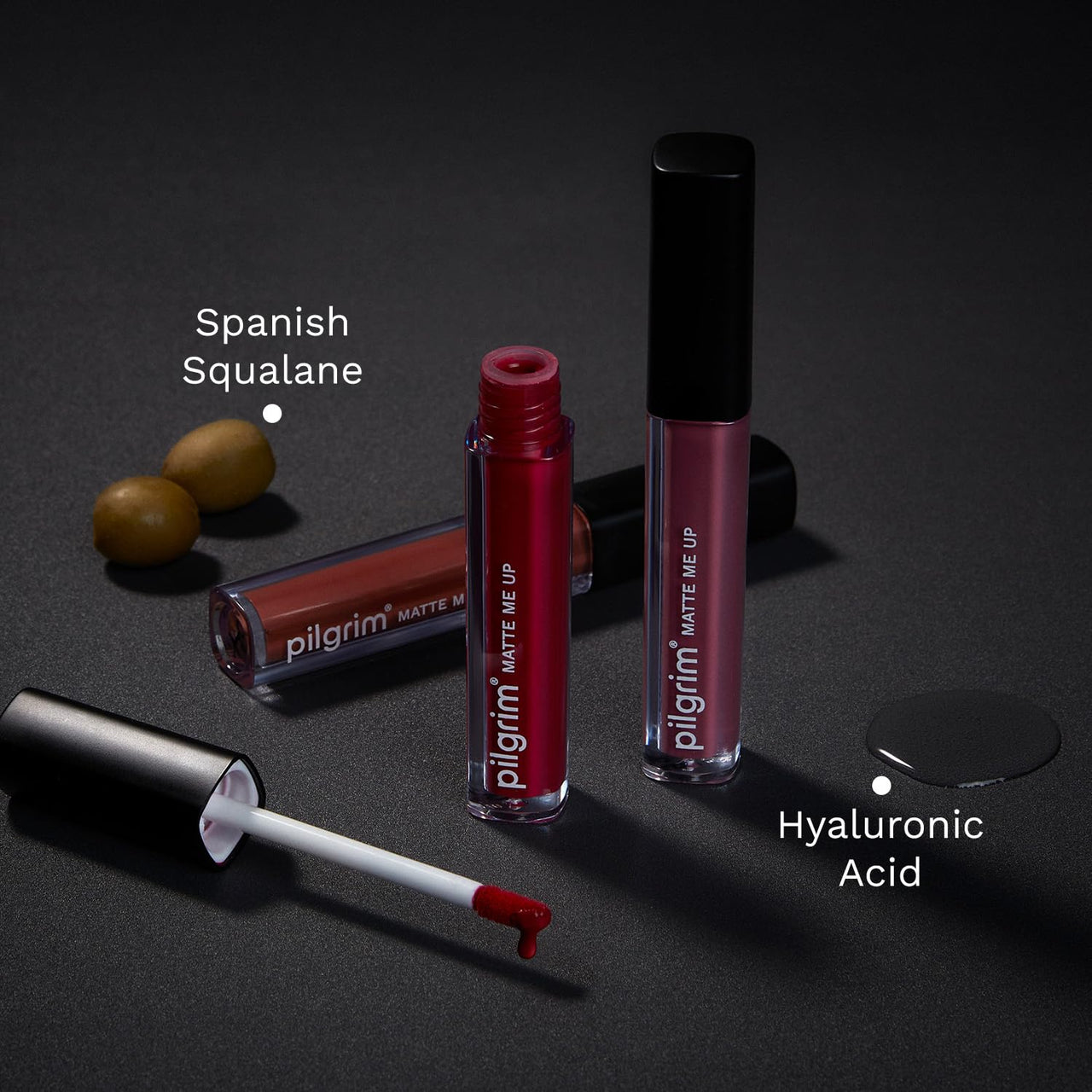 Pilgrim Liquid Matte Lipstick - Pink Cuff | Lipstick for Women with Hyaluronic Acid & Spanish Squalane | Transferproof, Long Lasting & Non Drying with Hydrating Ingredients 3gms