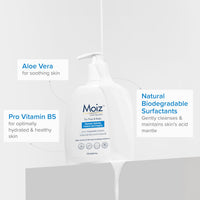 Moiz Cleansing Lotion | Face & Body Cleanser | For Sensitive Skin | With Aloe Vera & Pro-Vitamin B5 | pH 5.6 | Soap, Paraben & Sulphate Free - 200ml