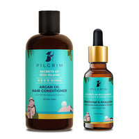 Pilgrim Hairfall Control Combo Pack with Argan Oil Conditioner 200ml + Regenerating Hair Growth Serum 50ml | Suitable for All Hair Types | For Men & Women