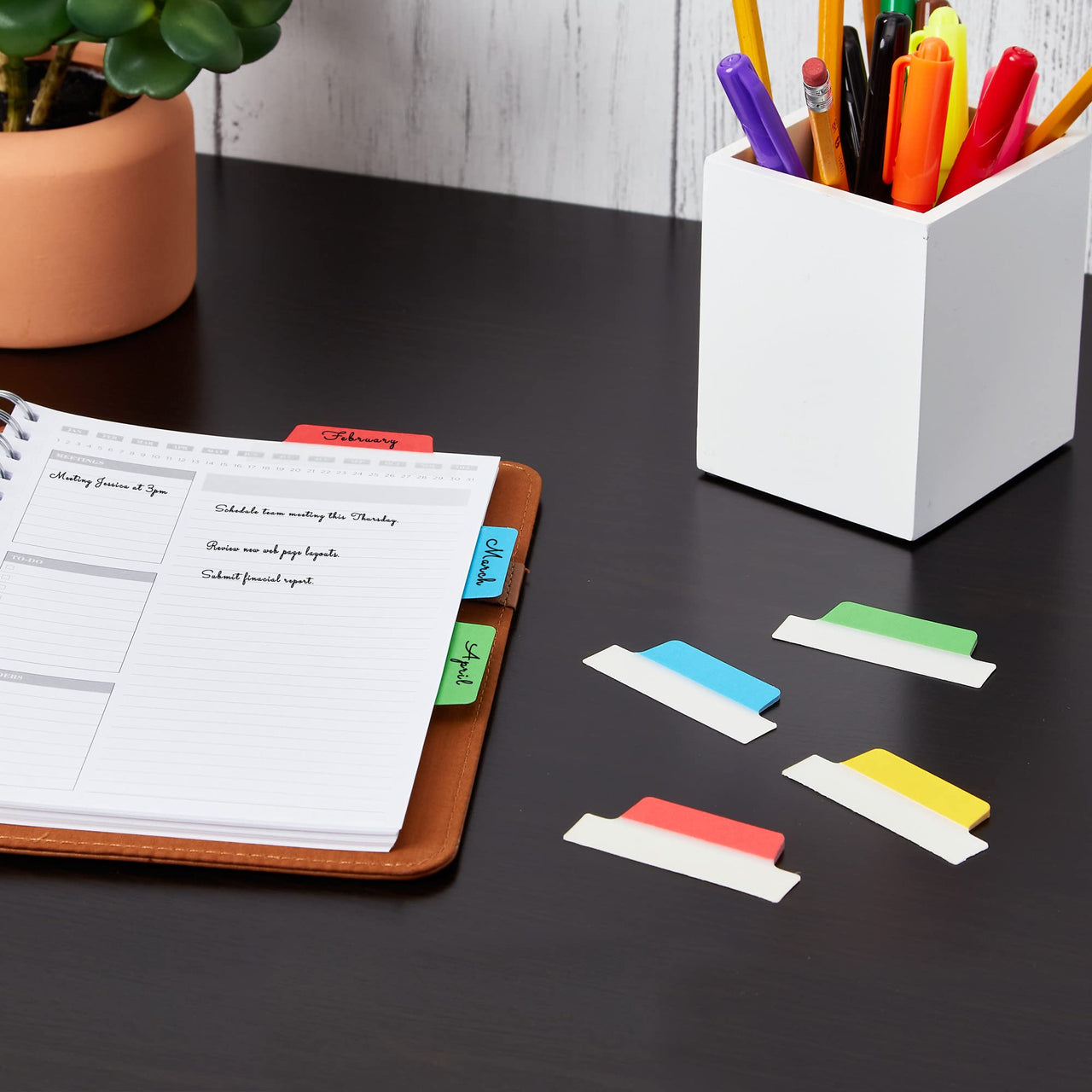 Avery Margin Ultra Tabs, 2.5" x 1", 2-Side Writable, Assorted Colors, 48 Repositionable Page Tabs (74866) 48 tabs