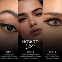 Carlton London Stunnig Black Liquid Eye Liner |Enriched With Vitamin-E |Long Lasting Matte Waterproof Liner, Smudge Proof, Transfer Proof Eye Makeup |Upto 24 Hrs - 5ML(Process Black)
