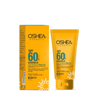 Oshea Herbals SPF 60 PA+++ Non Sticky UVshield Matte Gel Sunscreen for All Skin Types | Reduces Ageing with Signs of Sun Damage, Protects from UVA & UVB | Enriched with Apple & Peony Flower Extract60g