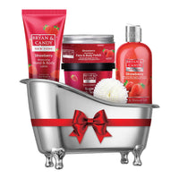 Bryan & Candy Strawberry Bath Tub Essentials| Gift Set For Women And Men | Complete Home Spa Experience