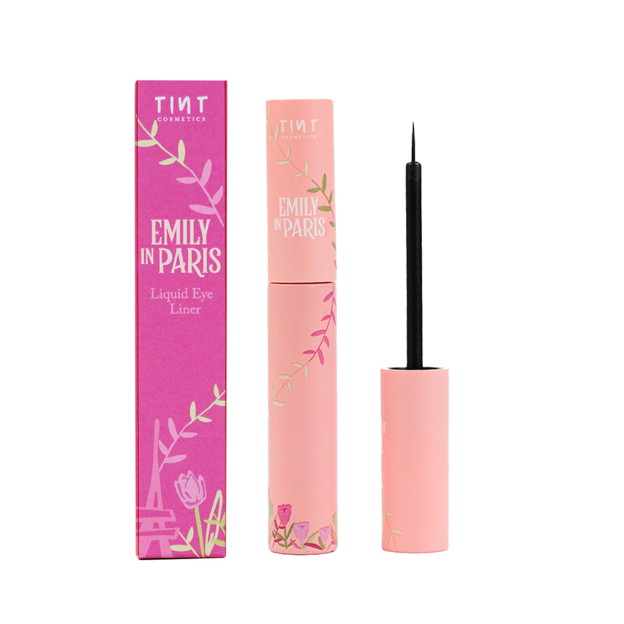 Tint Cosmetics Emily In Paris Black Liquid Matte Eyeliner - 10ML | Waterproof, Smudge-Proof, 18-Hour Wear | Precise Tip For Effortless Application, 10 ml (Pack of 1)