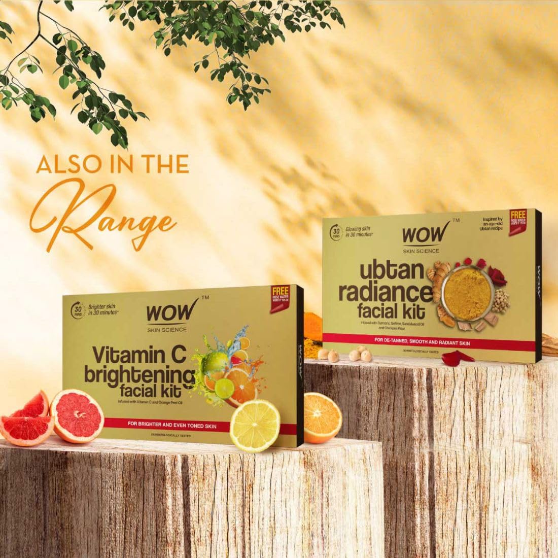 WOW Skin Science Vitamin C Brightening Facial Kit with Rose Water | For All Skin Types | 6 Easy Steps | For Brighter and Even Toned Skin |For Men & Women | Pack of 7