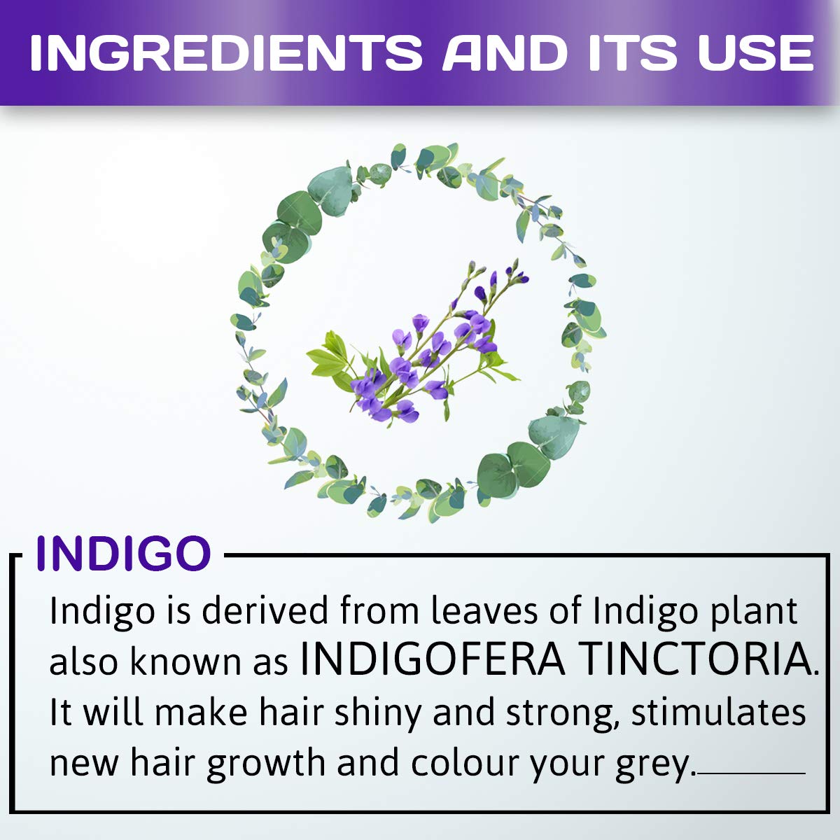 INDUS VALLEY 100% Organic Indigo Leaf Powder Jar 400g with Herbal Henna Powder Jar - 500g (400g+500g = 900g)