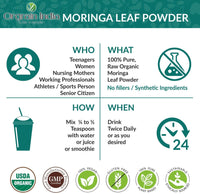 Orgrain India Organic Moringa Powder 200g (Pack Of 2 * 100g)
