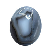 Dendrite Agate Palm Stone - Pocket Massage Worry Stone for Natural Body Chakra Balancing, Reiki Healing and Crystal Grid Dendrite Agate