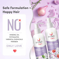 Mylo Care Anti Hair Fall Kit | Onion Shampoo & Onion Conditioner 200ml Each|Contains Red Onion Oil |Strengthens Hair Roots| All Natural|No Sulphates|No Parabens|No Mineral Oils