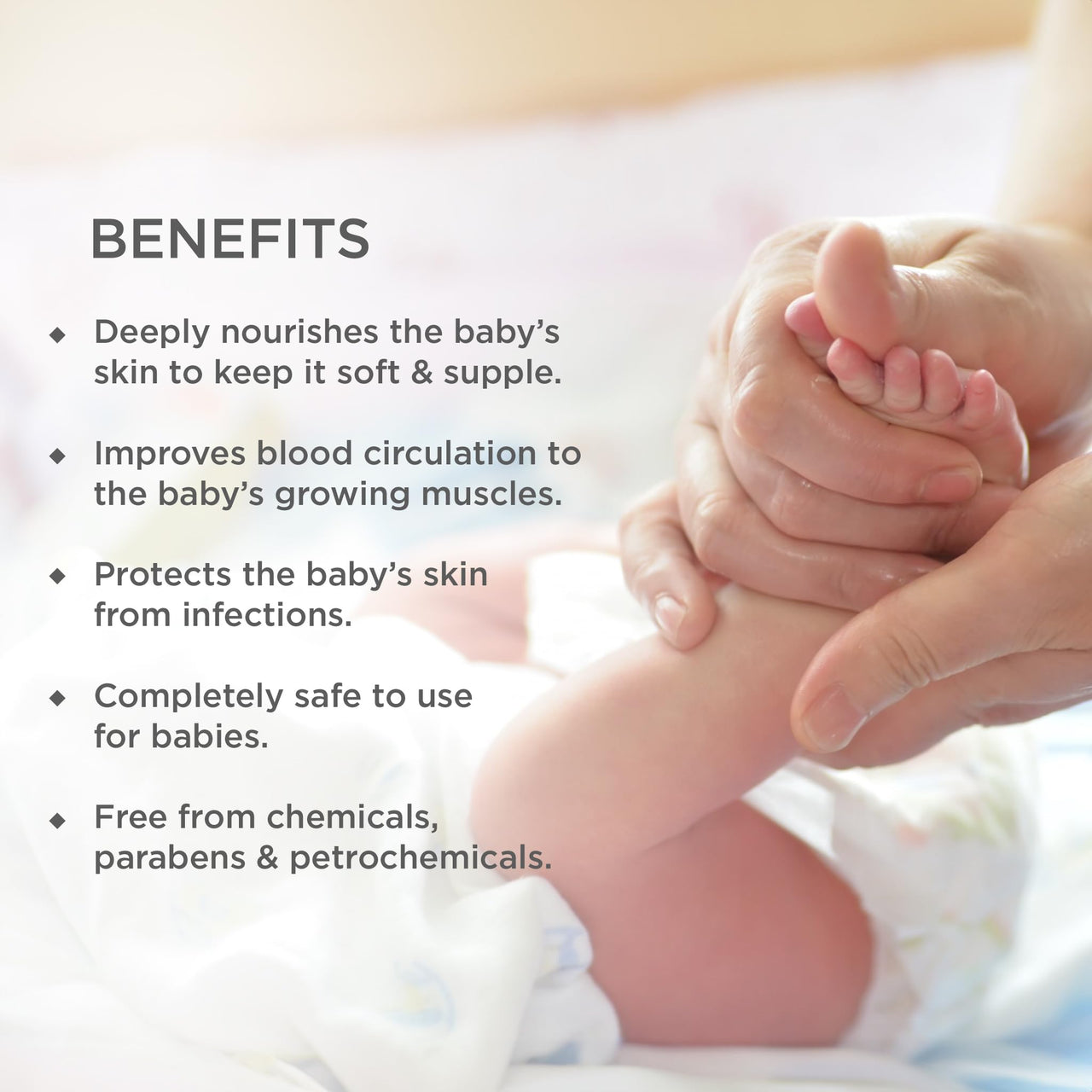 Forest Essentials Dasapushpadi Baby Body Massage Oil | Ayurvedic Baby Oil For Stronger Muscles | Moisturizing Baby Massage Oil | 200 ml