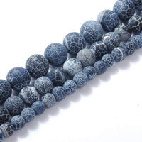 Natural Stone Beads 10mm Black Frosted Gemstone Round Loose Beads Crystal Energy Stone Healing Power for Jewelry Making DIY,1 Strand 15