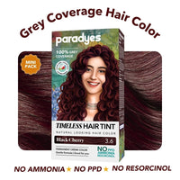 Paradyes Mini Black Cherry Timeless Hair Tint, Permanent Crème Hair Color for Hair, Complete Grey Coverage, Formula Free from PPD, Ammonia, & Resorcinol, 3.6 Black Cherry, 60 GRAM