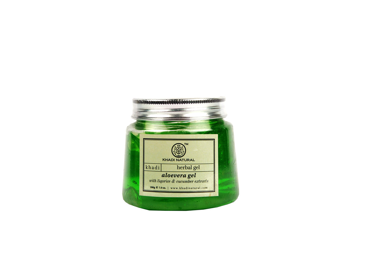 Khadi Herbal Natural Aloevera Face Gel Green (200 Grams)