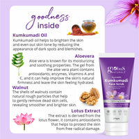 Globus Naturals Ayurvedic Kumkumadi Skin Lightening Face Scrub, Enriched with Walnut & Lotus Extract, Chemical Free, Cruelty Free, Suitable For All Skin Types, 100 ml, Pack Of 1