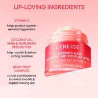 LANEIGE Lip Sleeping Mask | Moisturizing Lip Treatment with Vitamin C + Shea Butter for Soft Hydrated Lips | Overnight Repair | Lip Balm For Dry Chapped Lips | Lasting Hydration | Vanilla |20Gm