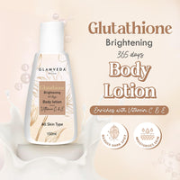 Glamveda Glutathione Body Lotion (Pack Of 2) 300 ml | Reduces Dark spots, Skin brightening with Vitamin C For Skin fairness | All Skin types |