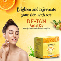 Globus Naturals De Tan Face Wash & Facial Kit Combo, Tan Removal Formula, For All Skin Types