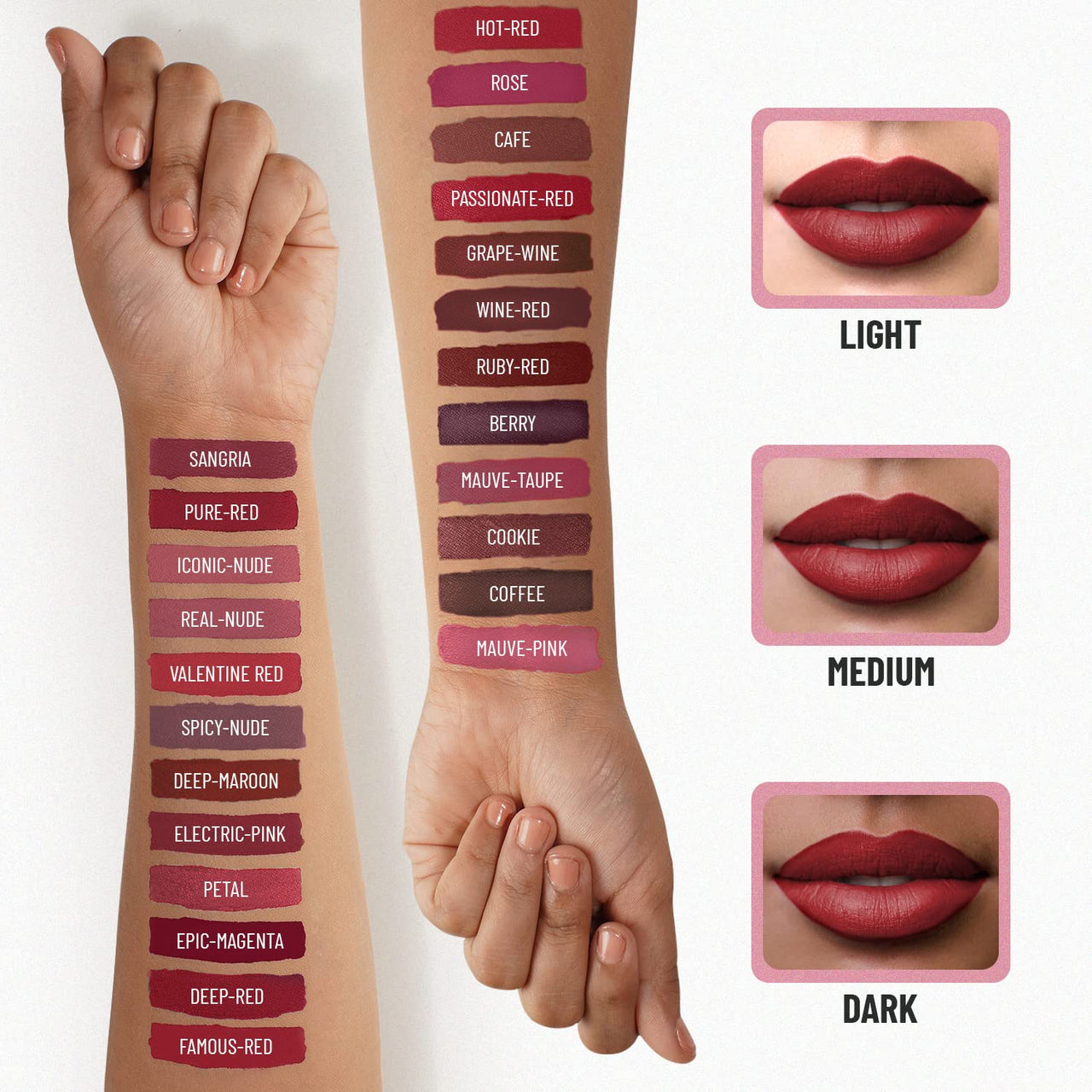 Swiss Beauty Ultra Smooth Matte Lip Liquid Lipstick, Smooth Lip Color, Weightless Finish, Silky Matte Finish, Shade- Passionate Red, 6ml