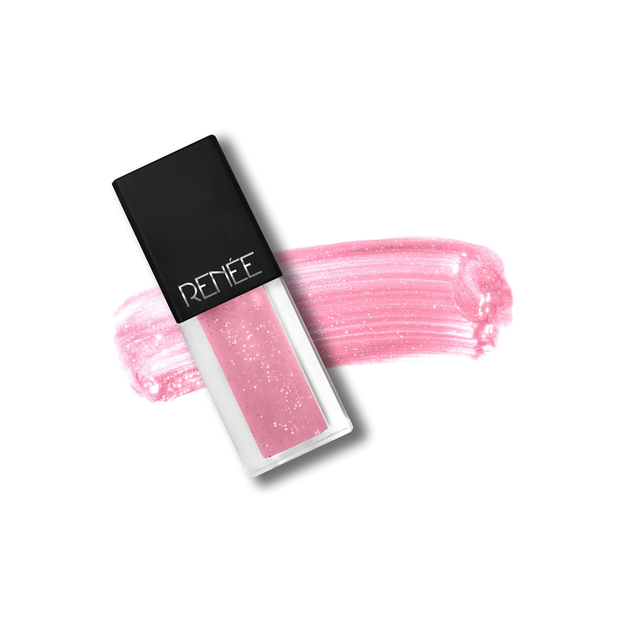 RENEE Fab 5 Matte Finish 5 in 1 Lipstick 7.5g & See Me Shine Lip Gloss For All Skin Tone, Enriched with Jojoba Oil, Non Sticky, Hydrating, Easy Glide Formula, Pink Pow-Wow 2.5ml