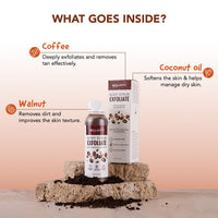 Bella Vita Organic Exfoliate Coffee Scrub For Face & Body, Blackhead Remover, De Tan Removal Ayurveda, Dirt Removal From Neck, Knees, Elbows, Arms, Pack of 2 (75 gm Each)