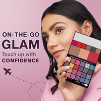 Hilary Rhoda The Collective Face Palette | 3 Cream Lip glosses | 3 Eyebrow Colours | Highlighter | Contour & Blush | 24 Eyeshadow | Highly Pigmented Face Palette | Blends Easily | 55g (Multi-2)