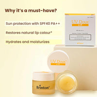 UV Doux Lip Lightening Balm with SPF 40 PA ++ | Enriched with Almond Oil, Olive Oil & Vitamin E | Restores Natural Lip Colour | Hydrates, Protects, Nourishes | Expert Care, Dermatologically Approved , 8gm