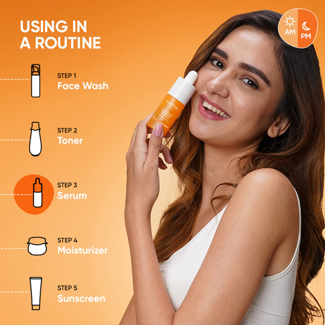 Dot & Key 10% Vitamin C + E, 5% Niacinamide Serum | Vitamin C Serum For Glowing Skin | Fades Dark Spots | Vit C Serum with Blood Orange & Pumpkin | For Uneven & Dull Skin | For All Skin Types | 20ml