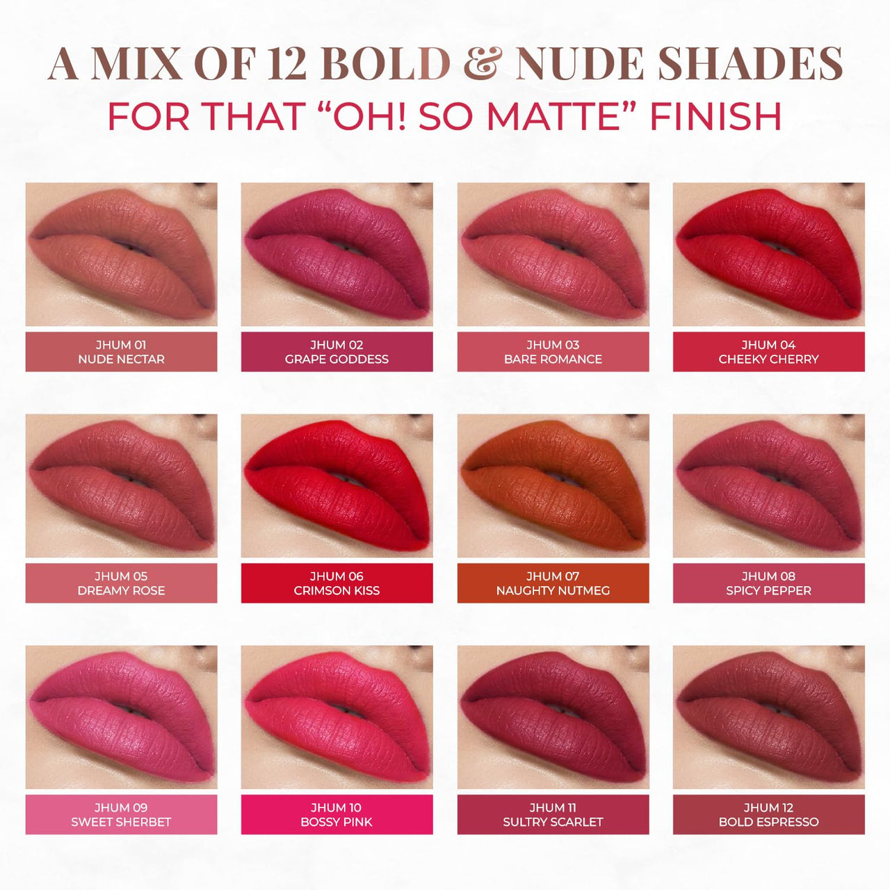 Just Herbs Ultra Matte Bullet Lipstick 4 g & Just Herbs Ultra Matte Bullet Lipstick 4 g & Just Herbs Ultra Matte Bullet Lipstick 4 g (Dreamy Rose)