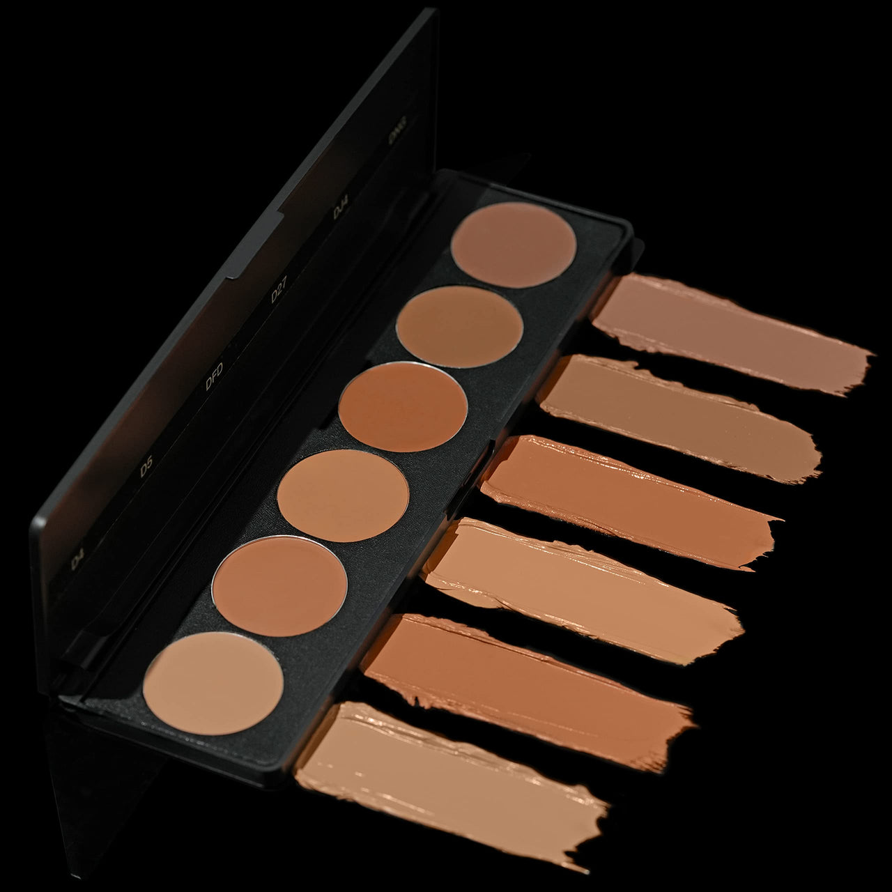 STARS COSMETICS Derma Series Foundation Color Palette & Translucent Powder, Matte Finish Long lasting Waterproof Face Makeup Cream Suitable For All Skin Types (DERMA PALETTE & NATURAL GOLD)