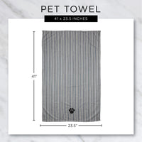 Bone Dry Pet Grooming Towel Collection Absorbent Microfiber X-Large, 41x23.5