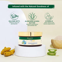 Bella Vita Organic Facial Kit Combo - Vitamin C Face Wash, Rose Water Toner, Multani Mitti Face Pack for Glowing Skin