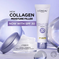 L'OREAL PARIS Collagen Face Moisturizer, Skin Care, Day And Night Cream, Anti-Aging Face Cream To Smooth Wrinkles, Non-Greasy 1. 7 Oz.