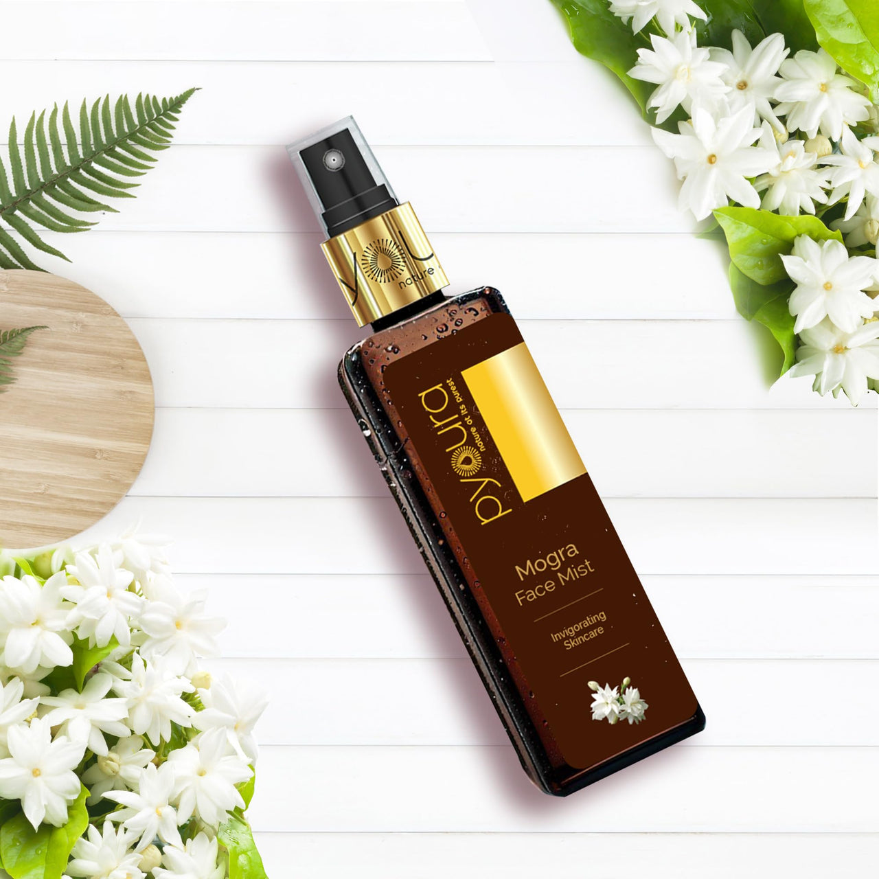 PYOURA pure Jasmine Mogra Face Toner Mist 100 ml, 100% Natural Toner For Healthy Glow & Even Skin Tone, Hydrating Serum Toner For Dry Oily Combination Skin, Natural Jasmine Perfume, Alcohol Free