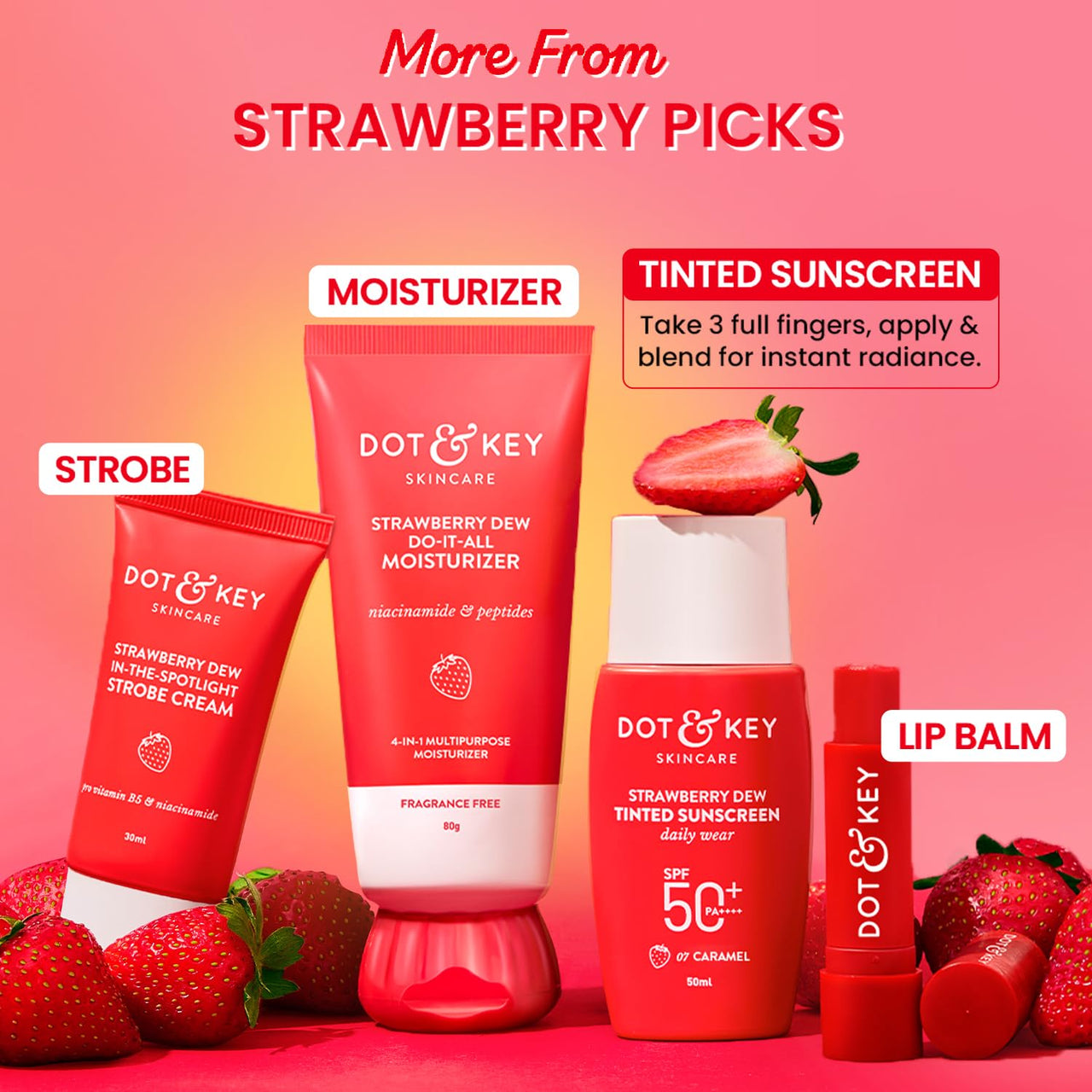 Dot & Key Strawberry Dew Tinted Sunscreen SPF 50+ Pa++++ - 07 Caramel | Protection Against UA/UB | Broad Spectrum, Water & Sweat resistant | For All Skin Types | 50ml