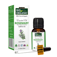 Indus Valley 100% Pure Natural & Organic, Undiluted Rosemary Essential Oil with Glass Dropper for Skin, Hair Care -15ml
