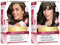 L'Oreal Paris Excellence Creme Hair Color, 3 Dark Brown/Natural Darkest Brown, 72Ml+100G & Excellence Creme Hair Color, 5 Light Brown/Natural Brown, 72Ml+100G