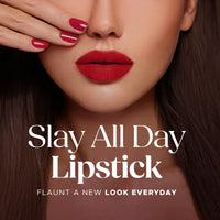 Hilary Rhoda Slay All Day Matte Lipstick | Transfer-proof & Smudge-proof | Long-Lasting & Premium Creamy Lipstick | Waterproof & Vibrant Colour lipstick | 2.6g (Cinnamon - Shade 05)