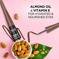 FACESCANADA Magneteyes Color Eyeliner Gel - Powerful Brown,4 Ml|Glossy Finish|24Hr Long-Lasting|Waterproof|Smudgeproof|Precise Application|Intense Color Payoff|Almond Extract & Vitamin E