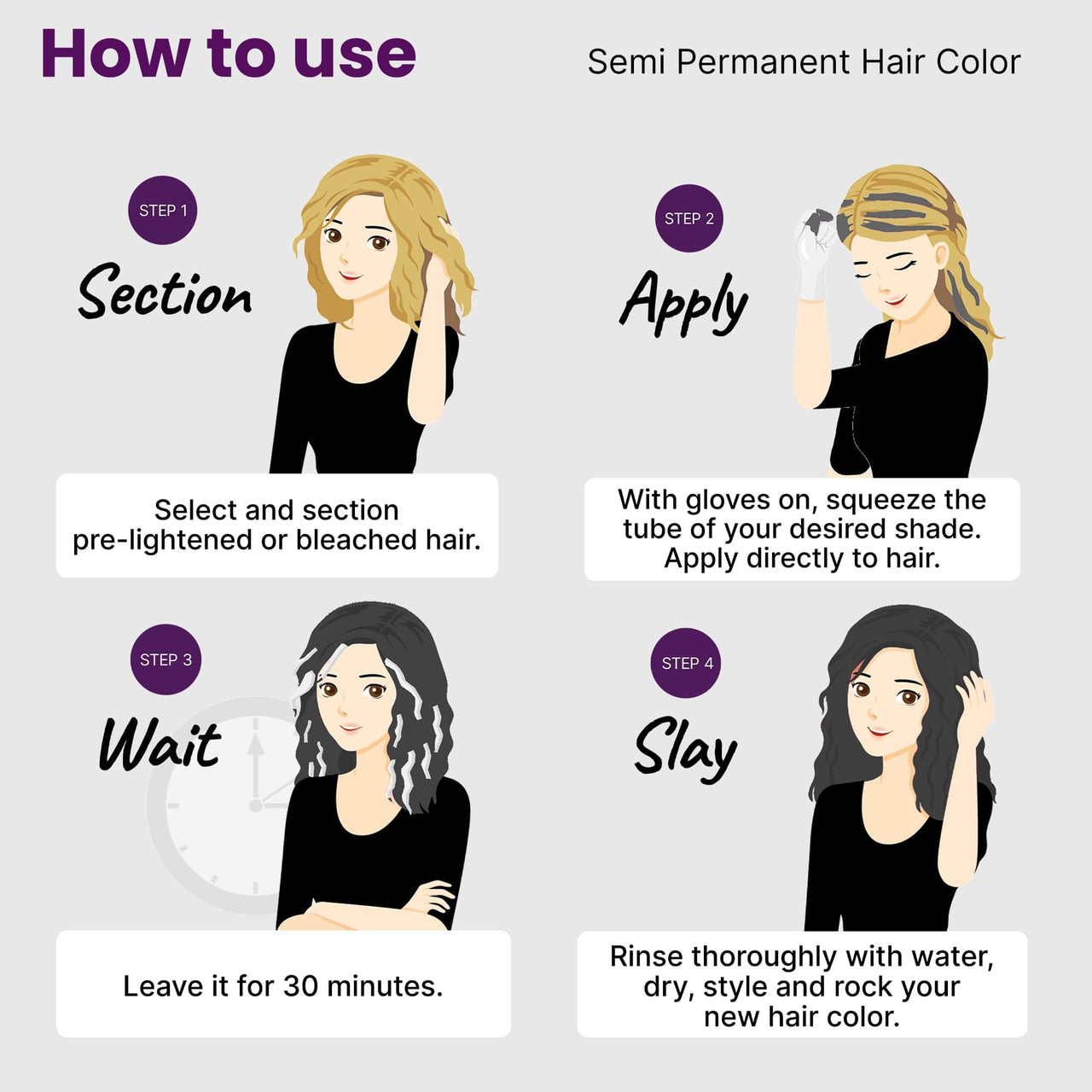 2.Oh! Italian- Charcoal Hair Color For Women & Men | Ammonia-Free DIY Semi Permanent Hair Color | Enriched with Argan Oil | Lasts upto 12-15 Washes | Pack of 2